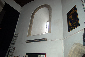 Interior of the Norman window in the tower March 2012